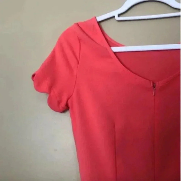 Coral Pink Romper with Scalloped Details | Pink Romper | Romper | Girly | Pink - Picture 8 of 12